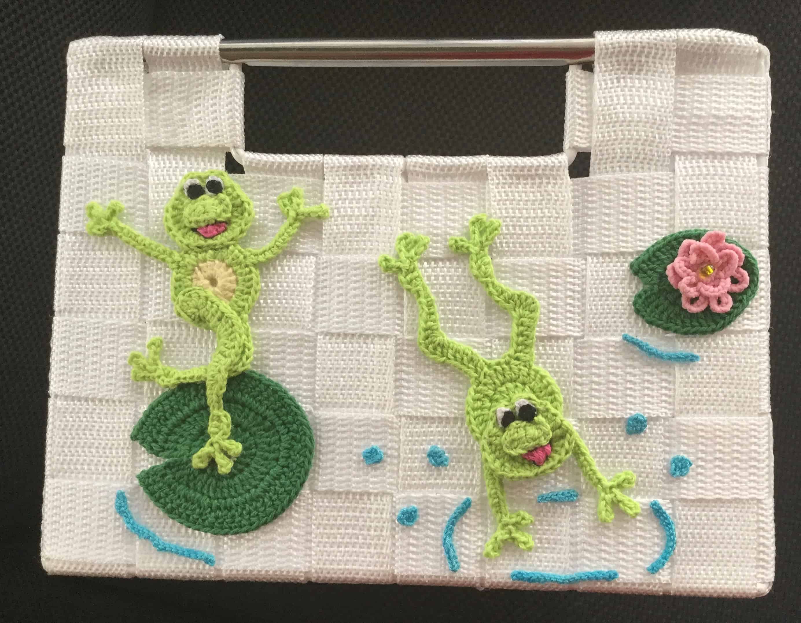 Assembling the Crochet Frog Basket • Kerri's Crochet