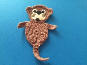 Finished crochet sea otter