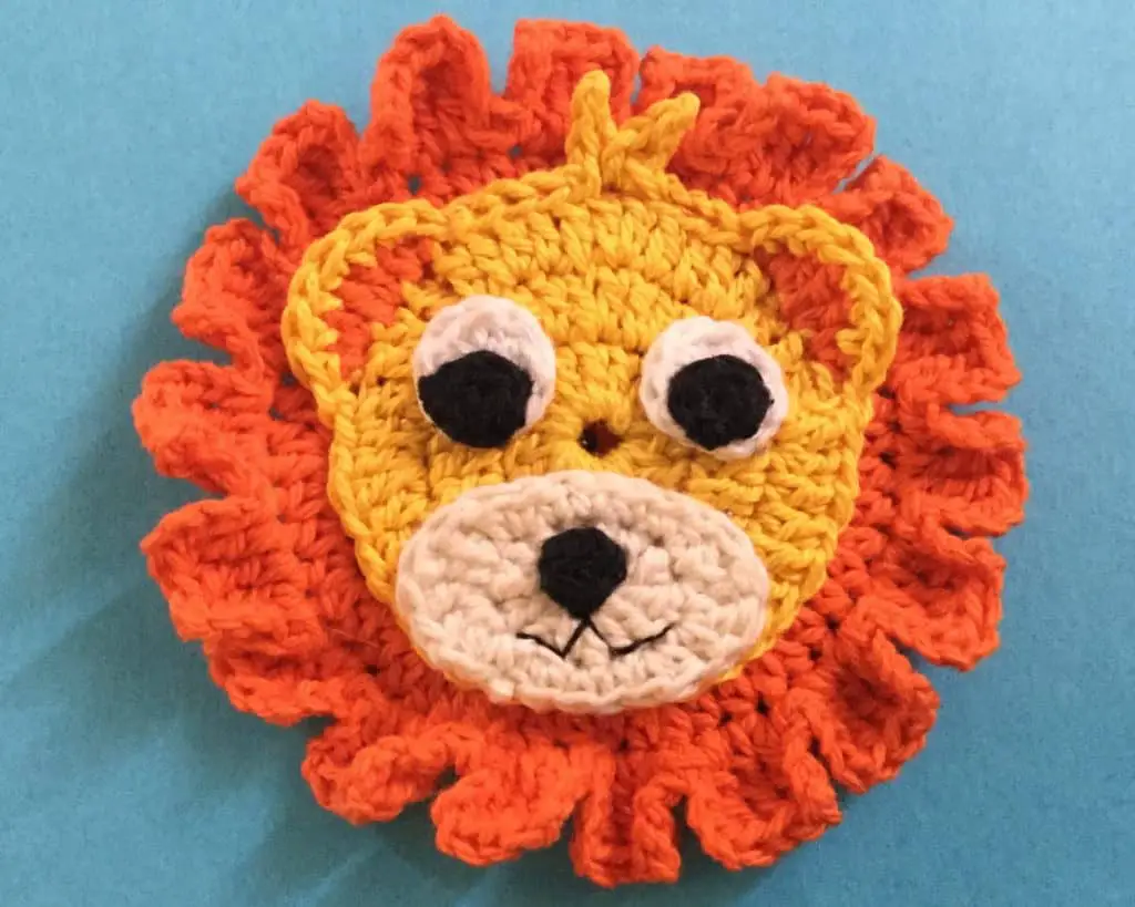 crochet-sitting-lion-head-with-mane • Kerri's Crochet