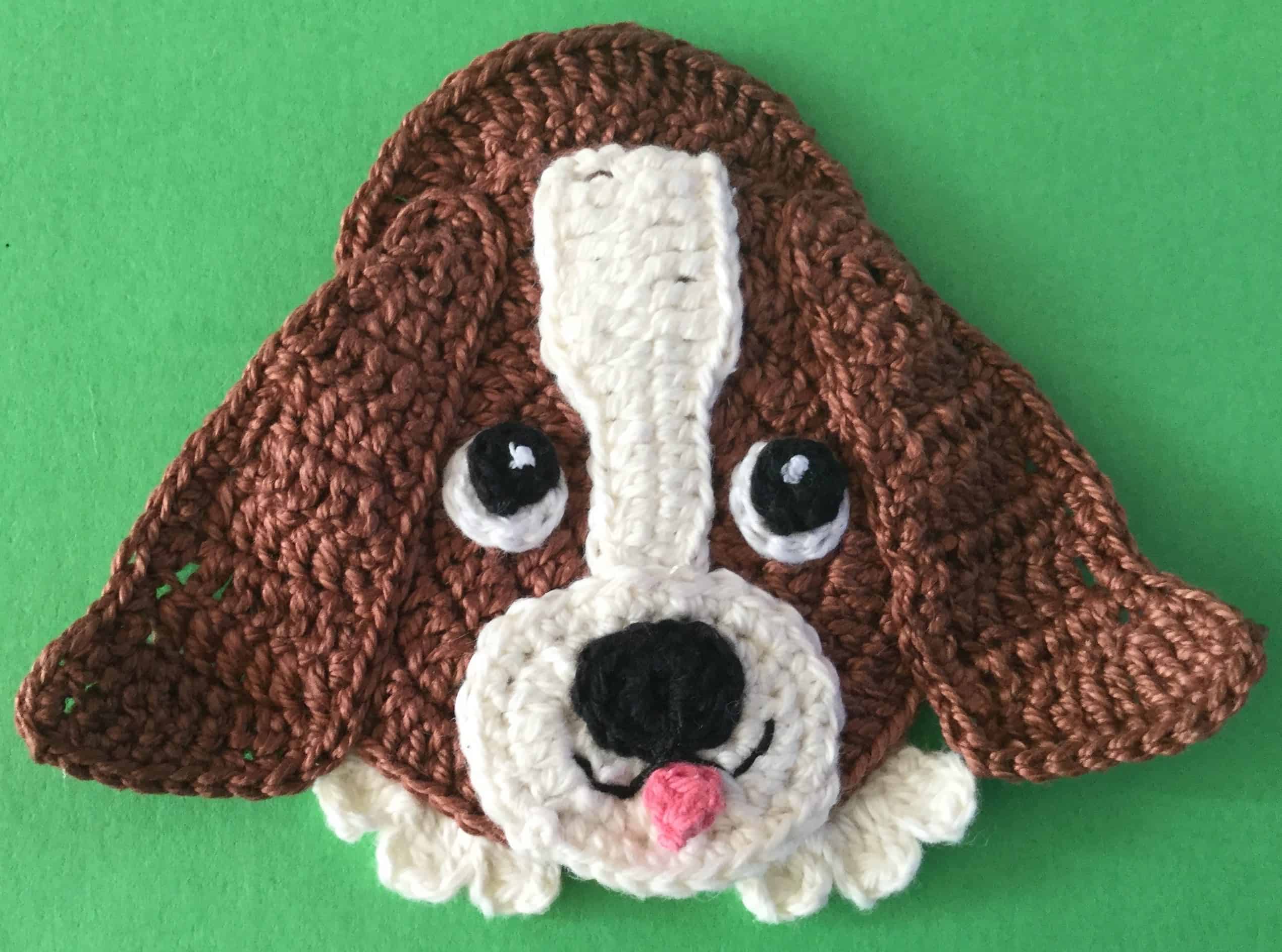 crochet-basset-hound-dog-head-with-ears • Kerri's Crochet