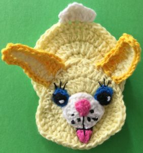 Crochet little rabbit body with head