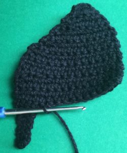 Crochet buffalo joining second front leg