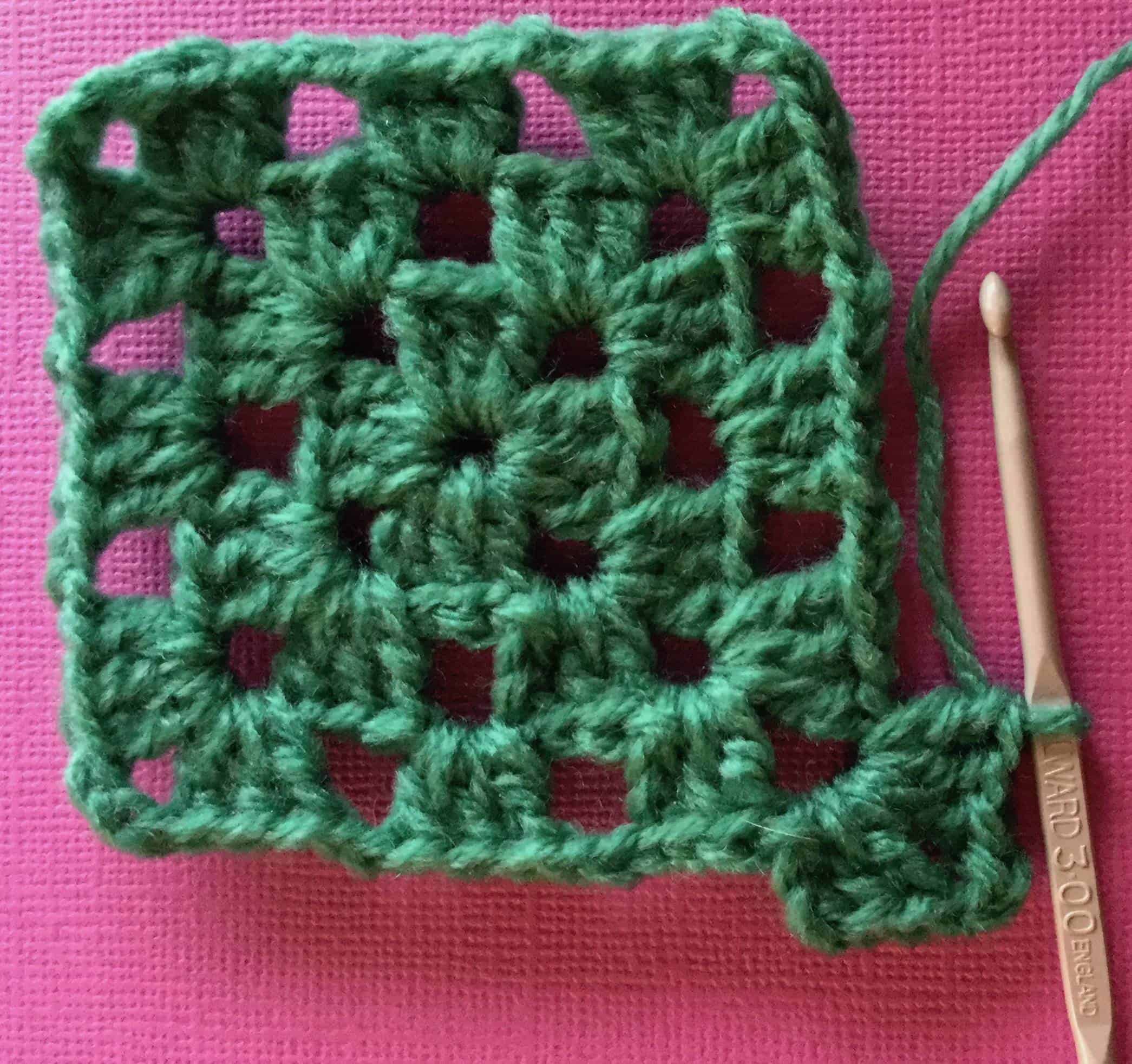 crochetgrannysquarefourthrowfirstcorner • Kerri's Crochet