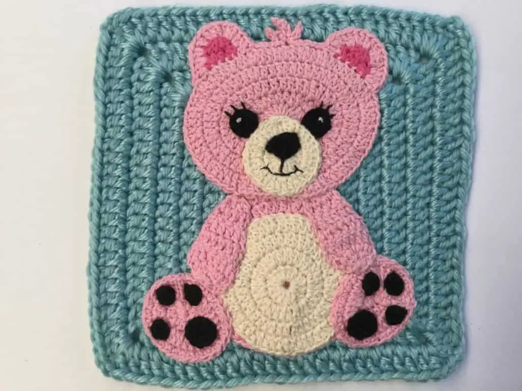 crochet-granny-square-teddy-bear • Kerri's Crochet