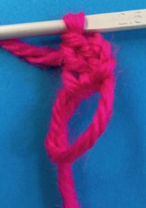 Crochet magic loop first double crochet