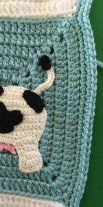 Crochet edging for baby blanket row two