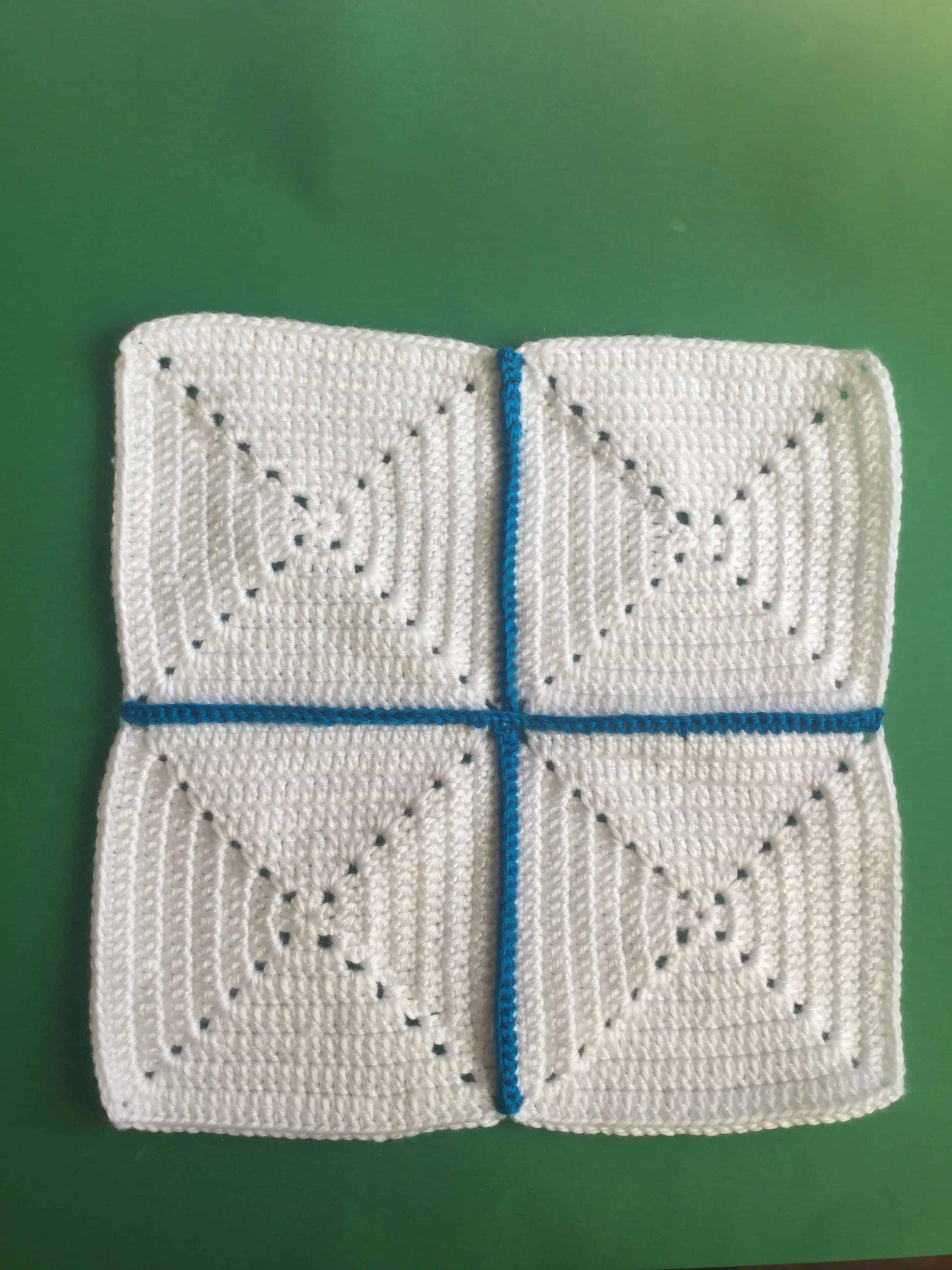 Joining Granny Squares Together Using Double Crochet (UK Version