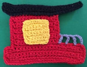 Crochet train caboose body with window