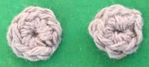 Crochet train caboose inner wheels