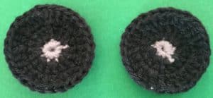 Crochet train caboose wheels