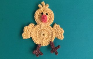Finished crochet chicken landscape