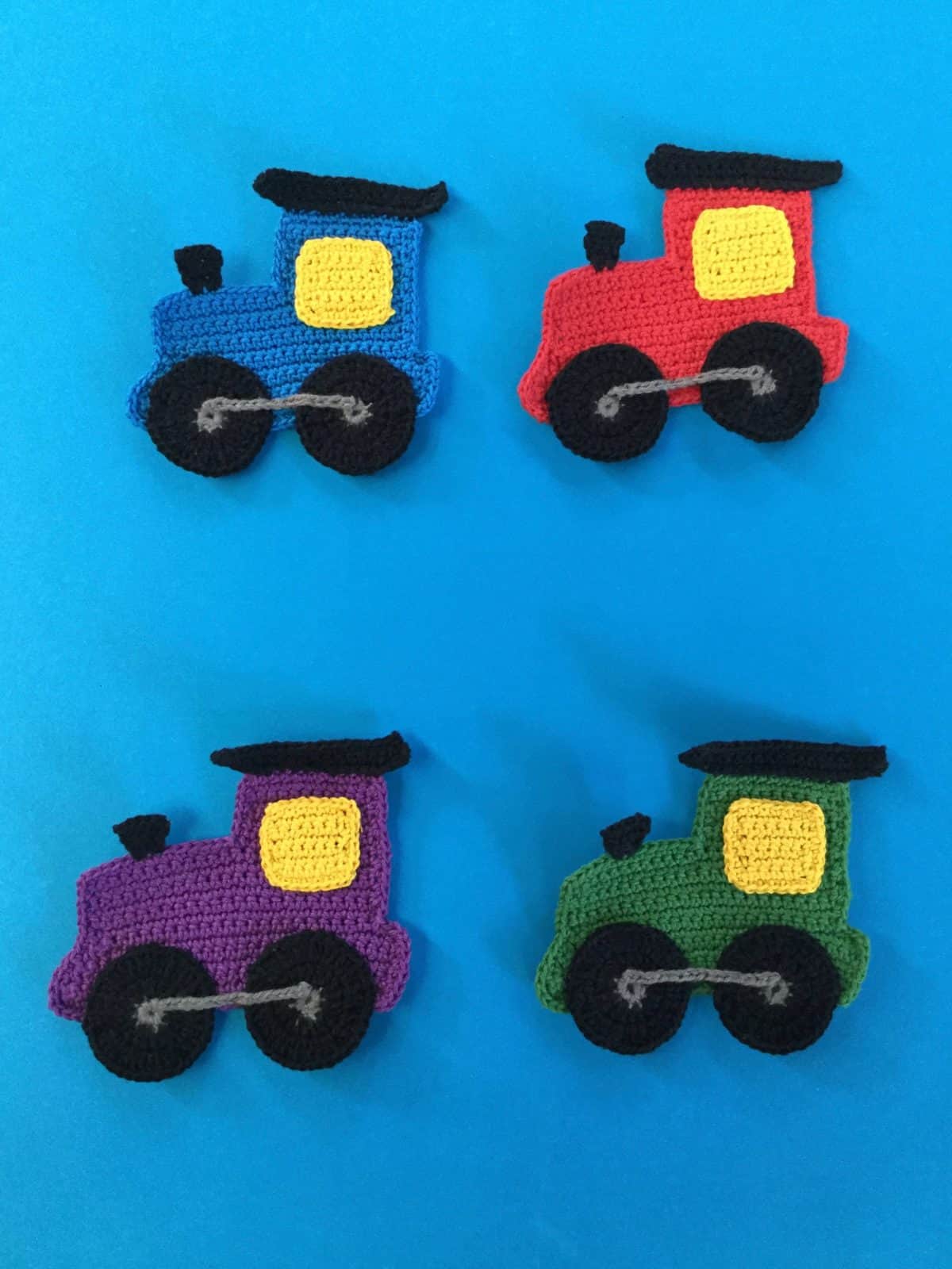 Crochet Train Appliqué Pattern • Kerri's Crochet