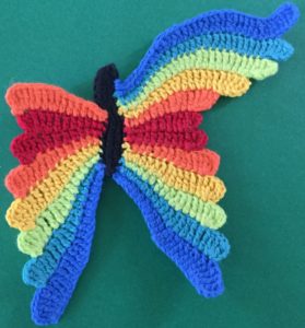 Crochet butterfly second wing eight segment