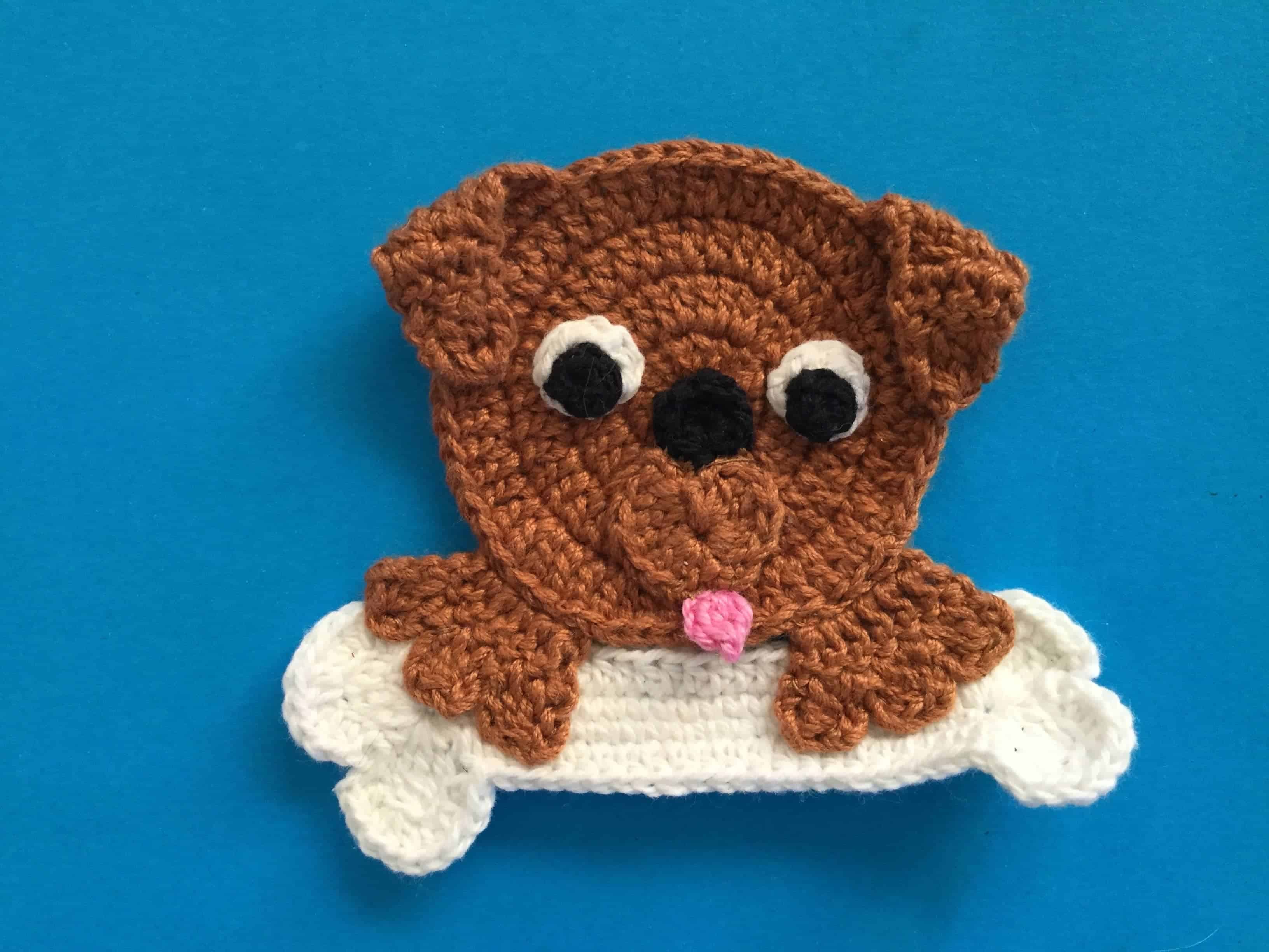 Crochet Dog with a bone tutorial and pattern • Kerri's Crochet