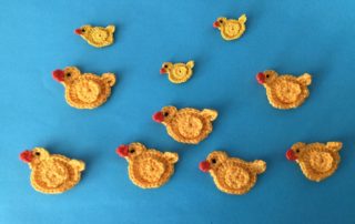 Finished crochet easy duck group landscape