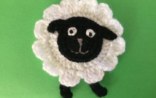 Finished easy crochet sheep landscape