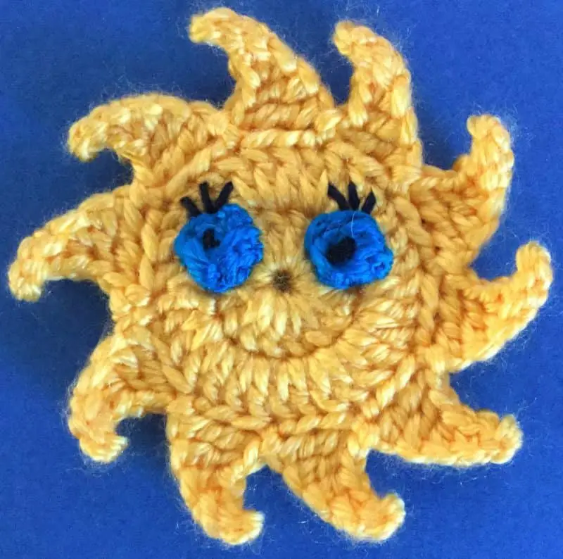 Crochet Sun Applique and Finger Puppet Pattern • Kerri's Crochet