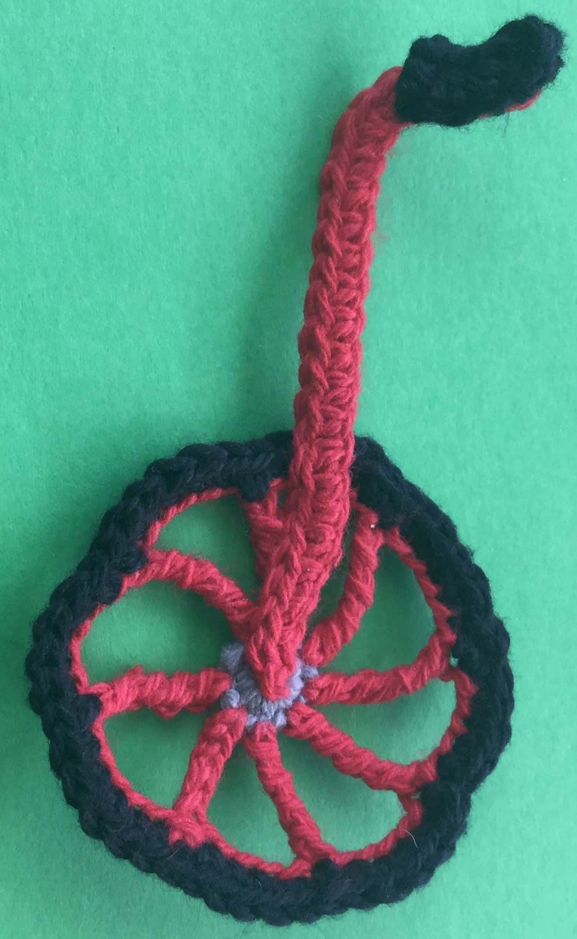 crochetbicycleappliquefrontwheelwithhandlebarframe • Kerri's Crochet