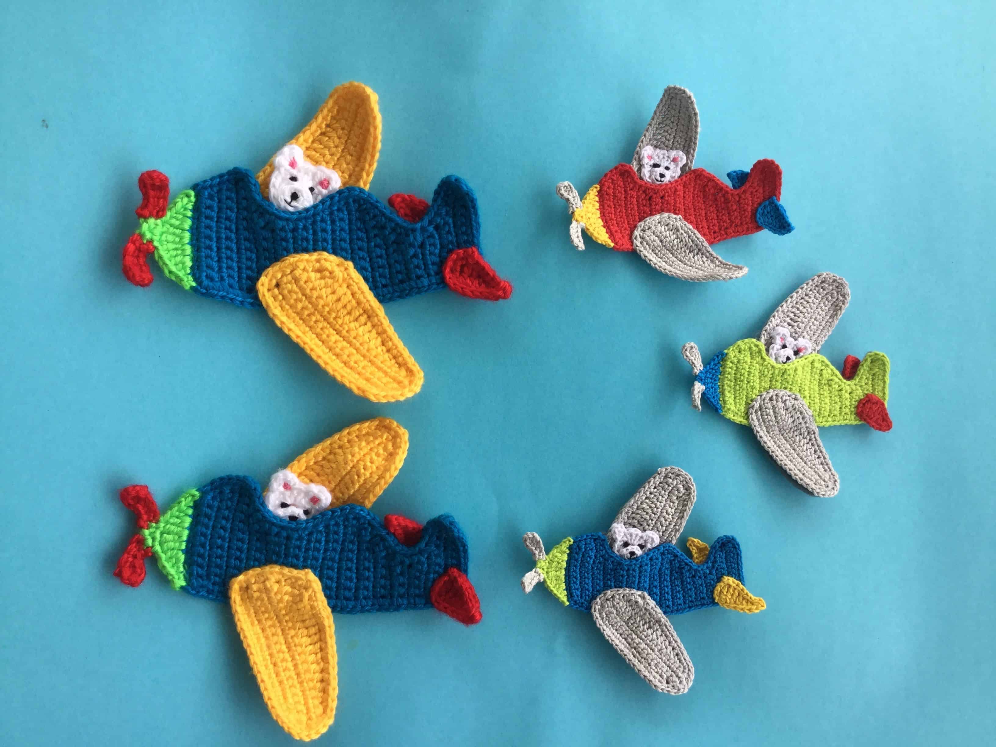 Airplane Crochet Applique Pattern (UK Version) • Kerri's Crochet