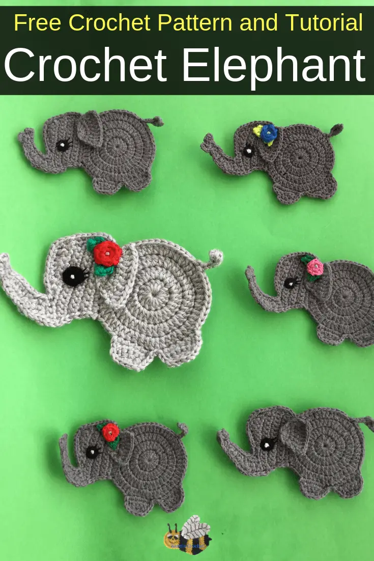 Baby Elephant Crochet Applique Pattern • Kerri's Crochet