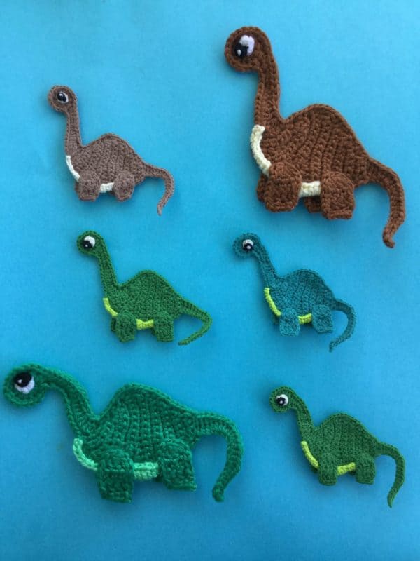 Dinosaur crochet applique
