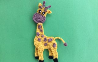 Finished crochet giraffe landscape