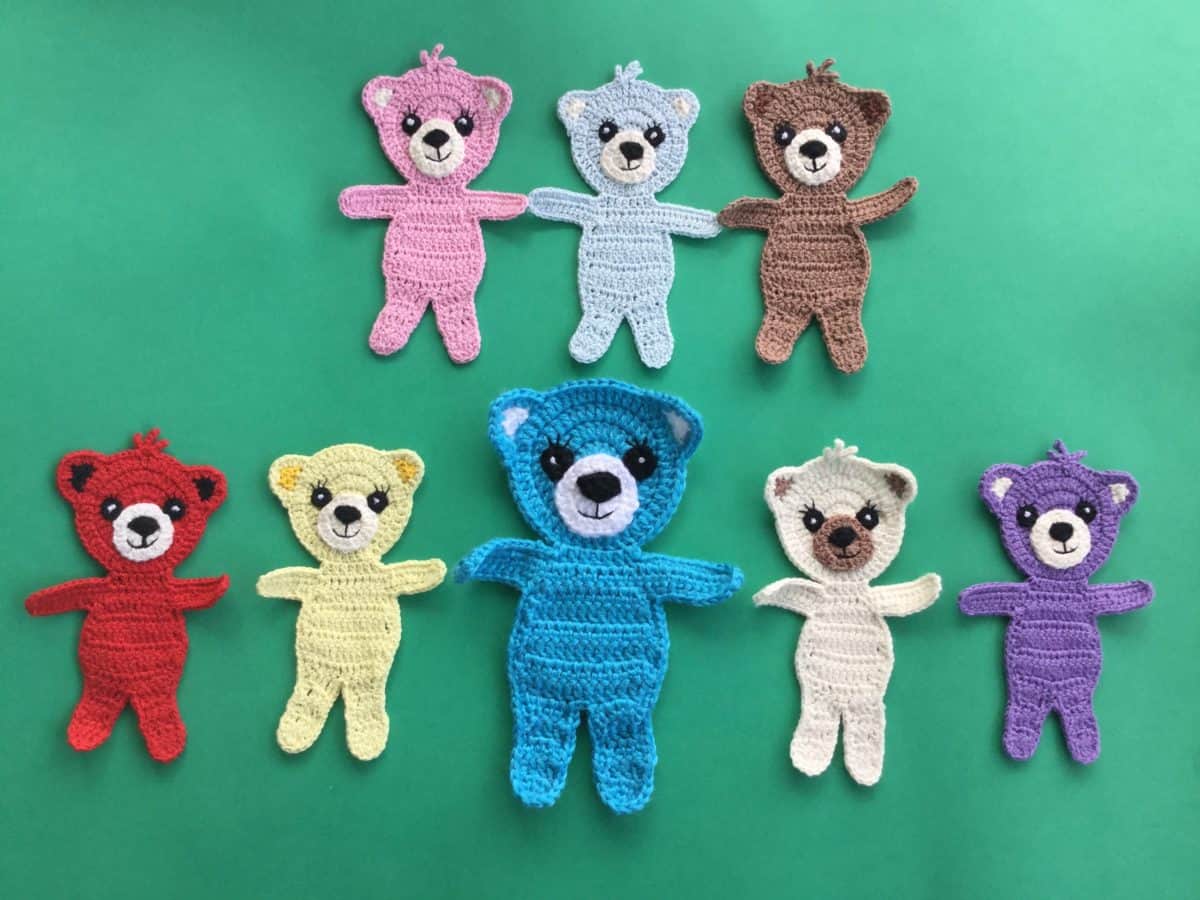 Teddy Bear Crochet Applique Pattern • Kerri's Crochet