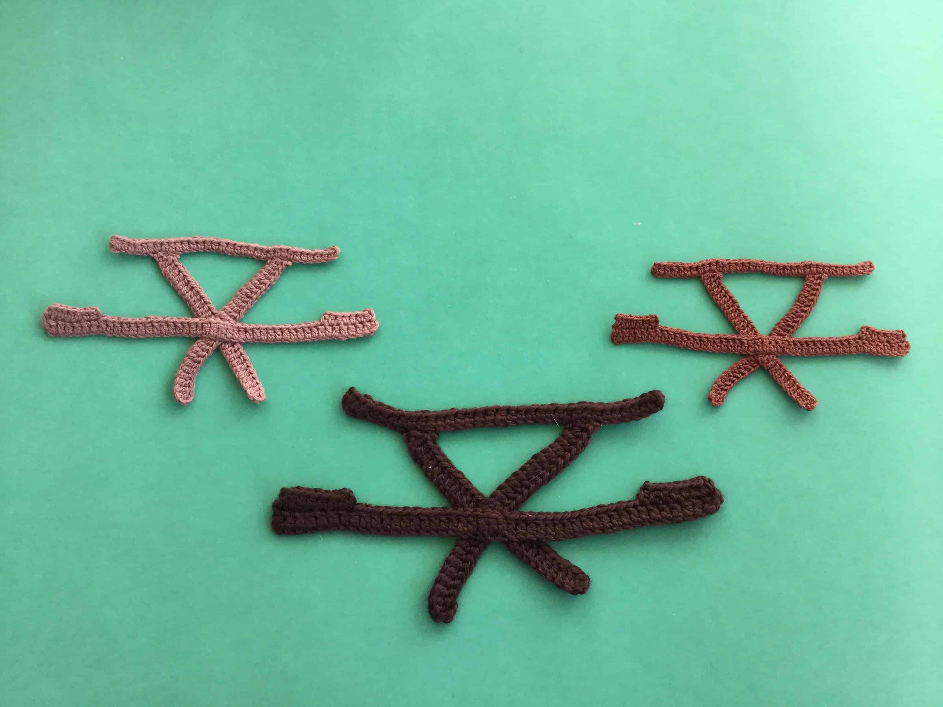 Finished crochet picnic table group landscape