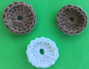 Crochet food for blanket cake pieces