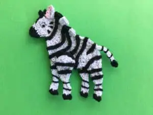 Finished crochet zebra landscape