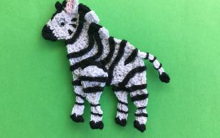 Finished crochet zebra landscape