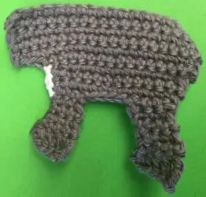Crochet donkey body with front body marking