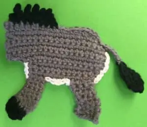 Crochet donkey front hoof