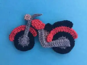 Finished crochet motorbike pattern landscape