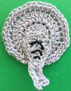 Crochet easy elephant 2 ply head with trunk