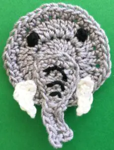 Crochet easy elephant 2 ply head with tusks