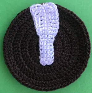 Crochet basset hound 2 ply head with marking