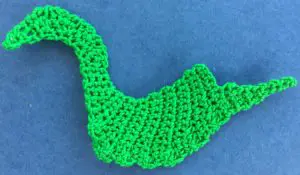 Crochet crocodile 2 ply mouth bottom
