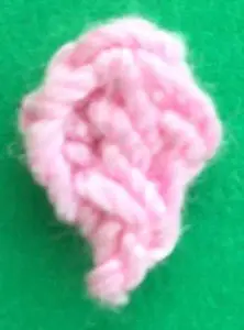 Crochet dog with a bone 2 ply tongue