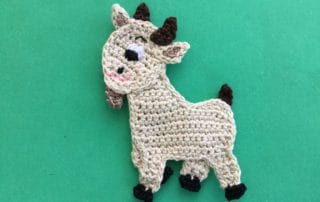 Finished crochet goat 2 ply landscape