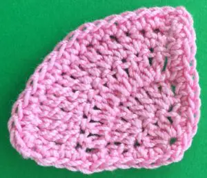 Crochet pram 2 ply hood neatened