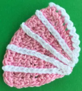 Crochet pram 2 ply hood with markings