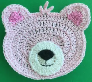 Crochet teddy bear 2 ply head with muzzle