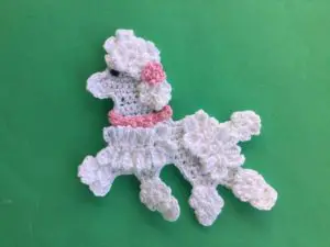 Finished crochet poodle 2 ply landscape