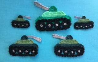 Finished crochet tank 2 ply group landscape