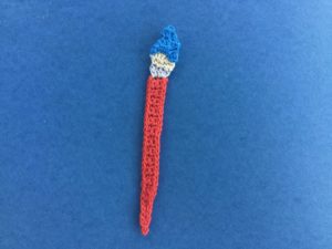 Finished crochet paintbrush tutorial 2 ply landscape