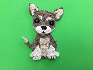 Finished crochet chihuahua 2 ply landscape
