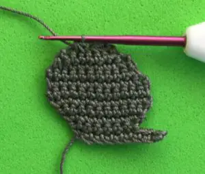 Crochet raccoon 2 ply back leg