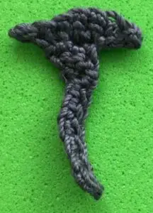 Crochet raccoon 2 ply head marking