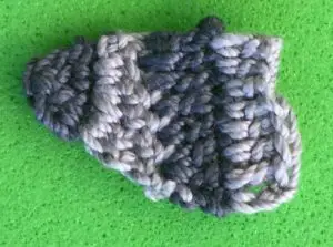 Crochet raccoon 2 ply tail fourth section